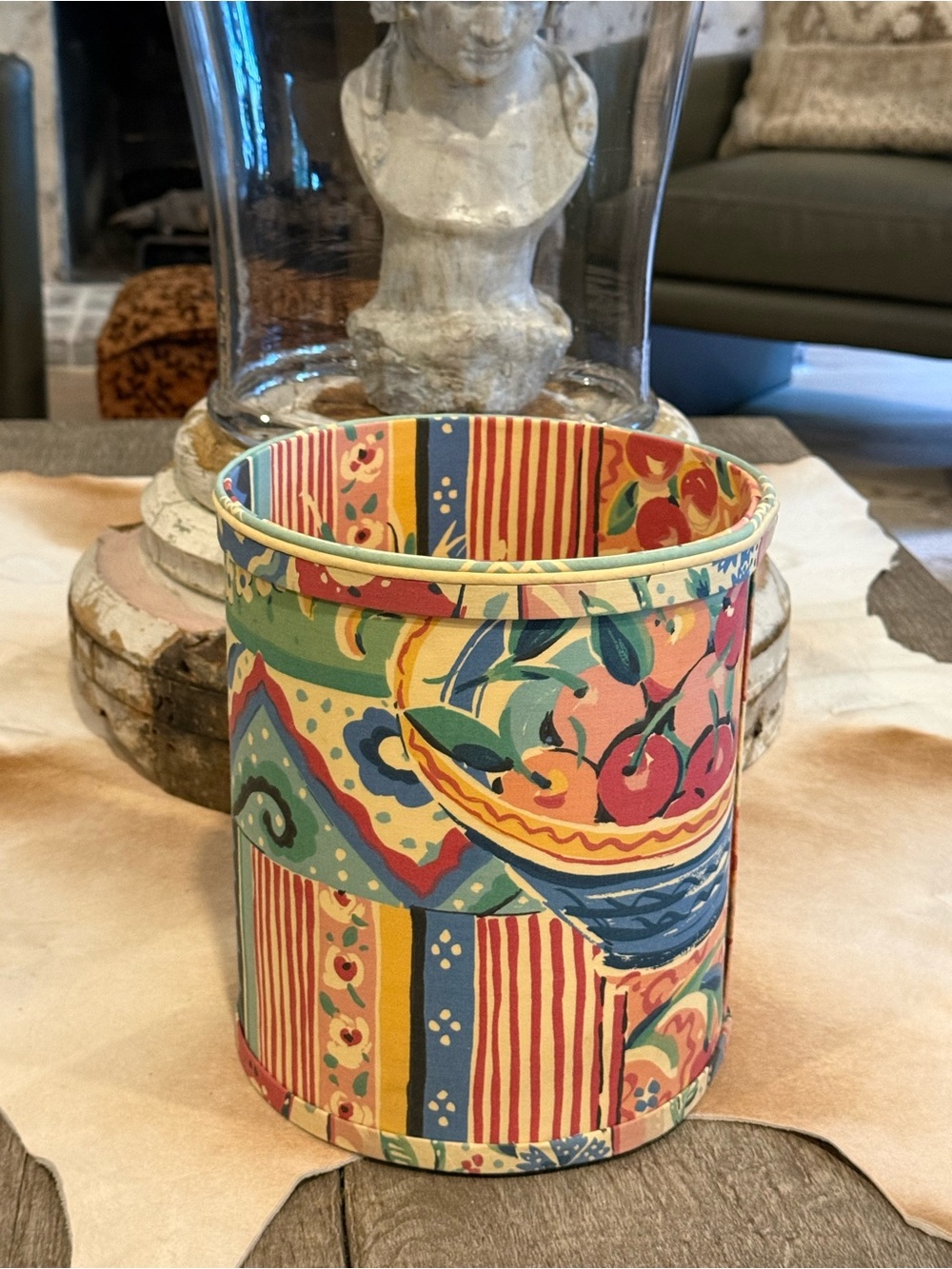 Gorgeous Gypsy Dance Fabric Lined Waste Basket - Picture 9 of 11